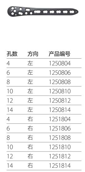 胫骨远端内侧加压锁定板3.5-低切迹